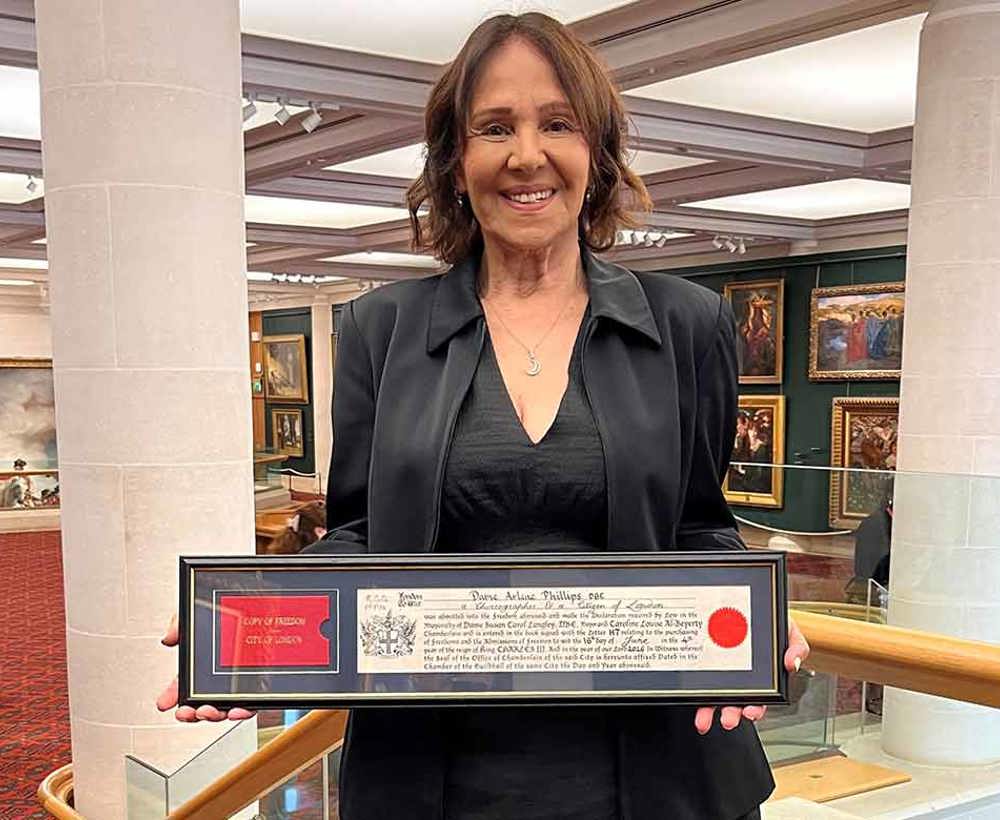 Dame Arlene Phillips receives the Freedom of the City of London