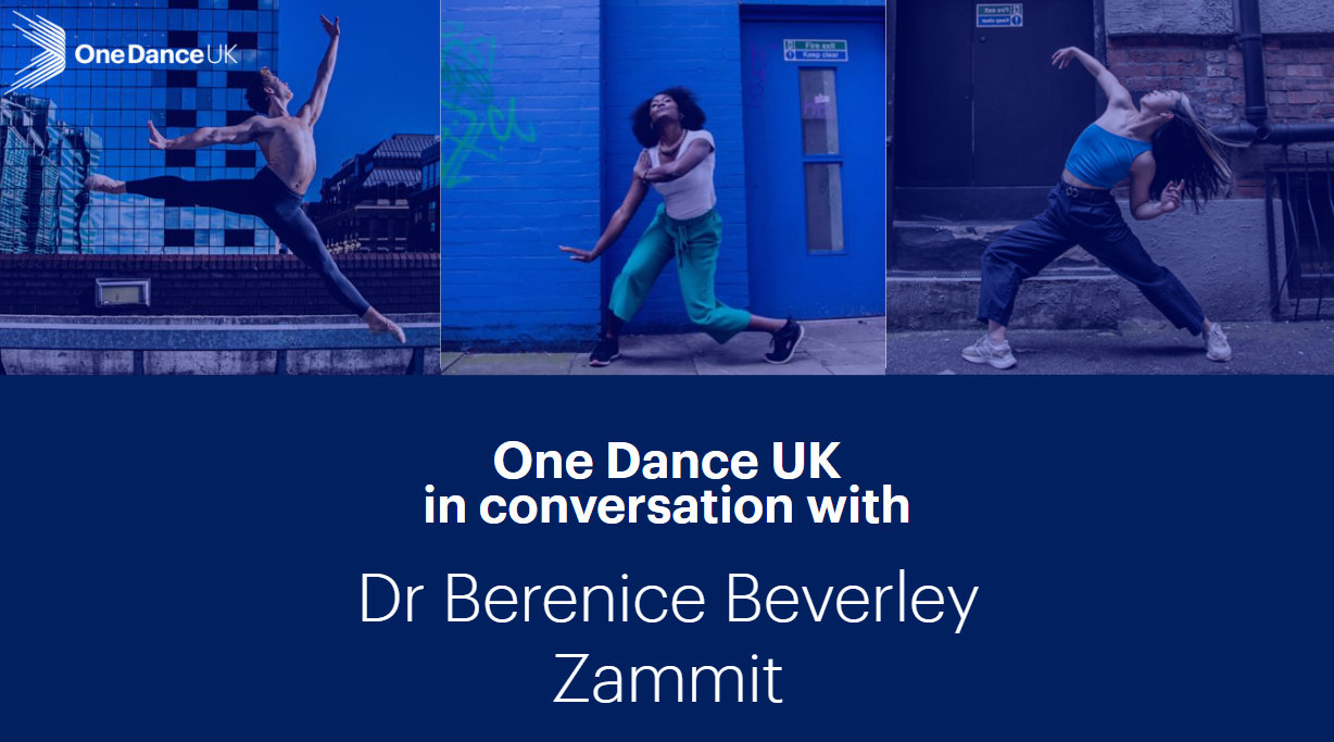 One Dance UK in conversation with Dr Berenice Beverley Zammit